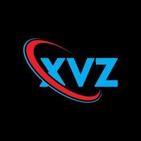 XVZ logo. XVZ letter. XVZ letter logo design. Initials XVZ logo linked with circle and uppercase monogram logo. XVZ typography for technology, business and real estate brand. vector