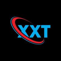 XXT logo. XXT letter. XXT letter logo design. Initials XXT logo linked with circle and uppercase monogram logo. XXT typography for technology, business and real estate brand. vector