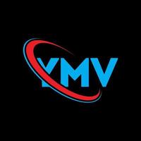 YMV logo. YMV letter. YMV letter logo design. Initials YMV logo linked with circle and uppercase monogram logo. YMV typography for technology, business and real estate brand. vector