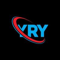 YRY logo. YRY letter. YRY letter logo design. Initials YRY logo linked with circle and uppercase monogram logo. YRY typography for technology, business and real estate brand. vector