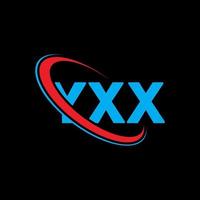 logotipo yxx. letra xx. diseño del logotipo de la letra yxx. logotipo de iniciales yxx vinculado con círculo y logotipo de monograma en mayúsculas. tipografía yxx para tecnología, negocios y marca inmobiliaria. vector