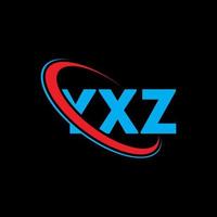 YXZ logo. YXZ letter. YXZ letter logo design. Initials YXZ logo linked with circle and uppercase monogram logo. YXZ typography for technology, business and real estate brand. vector