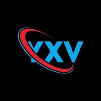 logotipo de yxv. letra xv. diseño del logotipo de la letra yxv. logotipo de iniciales yxv vinculado con círculo y logotipo de monograma en mayúsculas. tipografía yxv para marca tecnológica, comercial e inmobiliaria. vector