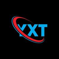 YXT logo. YXT letter. YXT letter logo design. Initials YXT logo linked with circle and uppercase monogram logo. YXT typography for technology, business and real estate brand. vector