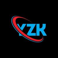 YZK logo. YZK letter. YZK letter logo design. Initials YZK logo linked with circle and uppercase monogram logo. YZK typography for technology, business and real estate brand. vector