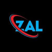 logotipo de ZAL. letra zal. diseño del logotipo de la letra zal. logotipo de las iniciales zal vinculado con un círculo y un logotipo de monograma en mayúsculas. tipografía zal para tecnología, negocios y marca inmobiliaria. vector