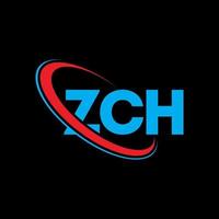 logotipo de ZCH. letra zch. diseño del logotipo de la letra zch. logotipo de iniciales zch vinculado con círculo y logotipo de monograma en mayúsculas. tipografía zch para tecnología, negocios y marca inmobiliaria. vector