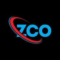 logotipo de zco. carta de zco. diseño del logotipo de la letra zco. logotipo de iniciales zco vinculado con círculo y logotipo de monograma en mayúsculas. tipografía zco para tecnología, negocios y marca inmobiliaria. vector