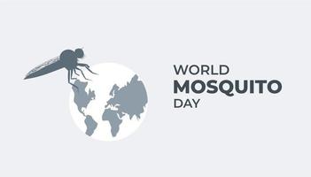 ilustración de vector de evento de fondo de cartel de día mundial de mosquitos para crear conciencia sobre la malaria