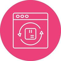 Rotation Line Circle Background Icon vector