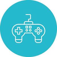 Gamepad Line Circle Background Icon vector