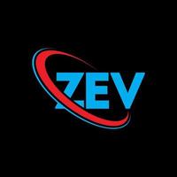 ZEV logo. ZEV letter. ZEV letter logo design. Initials ZEV logo linked with circle and uppercase monogram logo. ZEV typography for technology, business and real estate brand. vector