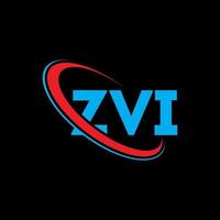 logotipo de zvi. letra zvi. diseño del logotipo de la letra zvi. logotipo de las iniciales zvi vinculado con un círculo y un logotipo de monograma en mayúsculas. Tipografía zvi para tecnología, negocios y marca inmobiliaria. vector