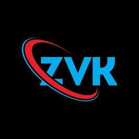 ZVK logo. ZVK letter. ZVK letter logo design. Initials ZVK logo linked with circle and uppercase monogram logo. ZVK typography for technology, business and real estate brand. vector
