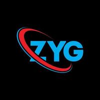 logotipo de zyg. letra zig. diseño del logotipo de la letra zyg. logotipo de iniciales zyg vinculado con círculo y logotipo de monograma en mayúsculas. tipografía zyg para tecnología, negocios y marca inmobiliaria. vector