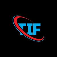 logotipo de tif letra tif. diseño del logotipo de la letra tif. logotipo de iniciales tif vinculado con círculo y logotipo de monograma en mayúsculas. tipografía tif para tecnología, negocios y marca inmobiliaria. vector