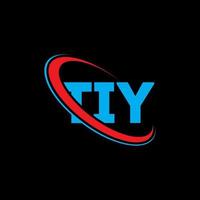 TIY logo. TIY letter. TIY letter logo design. Initials TIY logo linked with circle and uppercase monogram logo. TIY typography for technology, business and real estate brand. vector