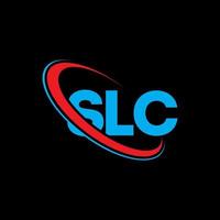 SLC logo. SLC letter. SLC letter logo design. Initials SLC logo linked with circle and uppercase monogram logo. SLC typography for technology, business and real estate brand. vector