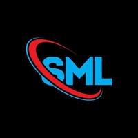 SML logo. SML letter. SML letter logo design. Initials SML logo linked with circle and uppercase monogram logo. SML typography for technology, business and real estate brand. vector