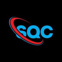 logotipo de sqc. letra sqc. diseño de logotipo de letra sqc. logotipo de iniciales sqc vinculado con círculo y logotipo de monograma en mayúsculas. tipografía sqc para tecnología, negocios y marca inmobiliaria. vector