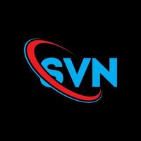 logotipo de svn. letra svn. diseño del logotipo de la letra svn. logotipo de iniciales svn vinculado con círculo y logotipo de monograma en mayúsculas. tipografía svn para tecnología, negocios y marca inmobiliaria. vector