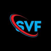 logotipo de svf. letra svf. diseño del logotipo de la letra svf. logotipo de iniciales svf vinculado con círculo y logotipo de monograma en mayúsculas. tipografía svf para tecnología, negocios y marca inmobiliaria. vector