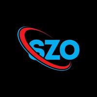 logotipo de szo. letra szo. diseño del logotipo de la letra szo. logotipo de iniciales szo vinculado con círculo y logotipo de monograma en mayúsculas. tipografía szo para tecnología, negocios y marca inmobiliaria. vector