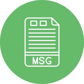 MSG Line Circle Background Icon vector