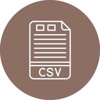 CSV Line Circle Background Icon vector
