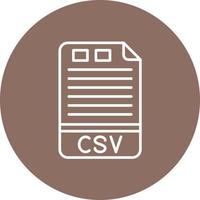 CSV Line Circle Background Icon vector