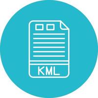 KML Line Circle Background Icon vector