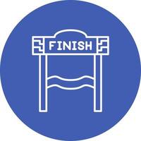Finish Line Circle Background Icon vector