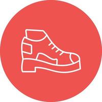 Footwear Line Circle Background Icon vector