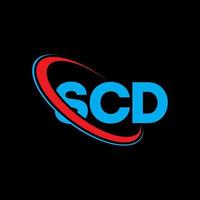 logotipo de scd. letra scd. diseño del logotipo de la letra scd. logotipo de iniciales scd vinculado con círculo y logotipo de monograma en mayúsculas. tipografía scd para tecnología, negocios y marca inmobiliaria. vector