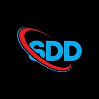 SDD logo. SDD letter. SDD letter logo design. Initials SDD logo linked with circle and uppercase monogram logo. SDD typography for technology, business and real estate brand. vector