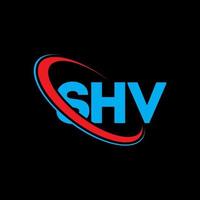 SHV logo. SHV letter. SHV letter logo design. Initials SHV logo linked with circle and uppercase monogram logo. SHV typography for technology, business and real estate brand. vector