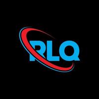 RLQ logo. RLQ letter. RLQ letter logo design. Initials RLQ logo linked with circle and uppercase monogram logo. RLQ typography for technology, business and real estate brand. vector