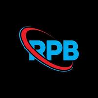 logotipo de rpb. letra rpb. diseño del logotipo de la letra rpb. logotipo de iniciales rpb vinculado con círculo y logotipo de monograma en mayúsculas. tipografía rpb para tecnología, negocios y marca inmobiliaria. vector