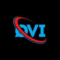 QVI logo. QVI letter. QVI letter logo design. Initials QVI logo linked with circle and uppercase monogram logo. QVI typography for technology, business and real estate brand. vector