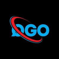 logotipo qgo. letra qgo. diseño del logotipo de la letra qgo. logotipo de qgo de iniciales vinculado con círculo y logotipo de monograma en mayúsculas. tipografía qgo para tecnología, negocios y marca inmobiliaria. vector