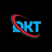 logotipo qkt. carta qkt. diseño del logotipo de la letra qkt. logotipo qkt de iniciales vinculado con círculo y logotipo de monograma en mayúsculas. tipografía qkt para tecnología, negocios y marca inmobiliaria. vector