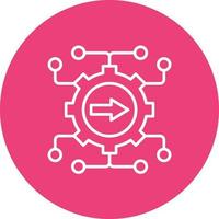 Integration Line Circle Background Icon vector