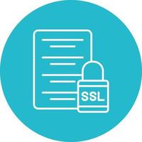 Ssl Line Circle Background Icon vector