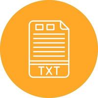 TXT Line Circle Background Icon vector