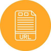 icono de fondo de círculo de línea de URL vector