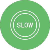 Slow Line Circle Background Icon vector