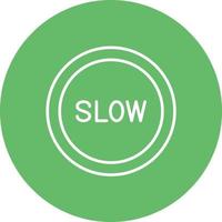 Slow Line Circle Background Icon vector