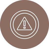 Warning Line Circle Background Icon vector