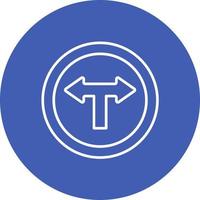 Junction Line Circle Background Icon vector