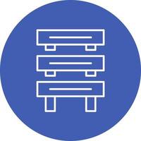 Hurdles Race Line Circle Background Icon vector